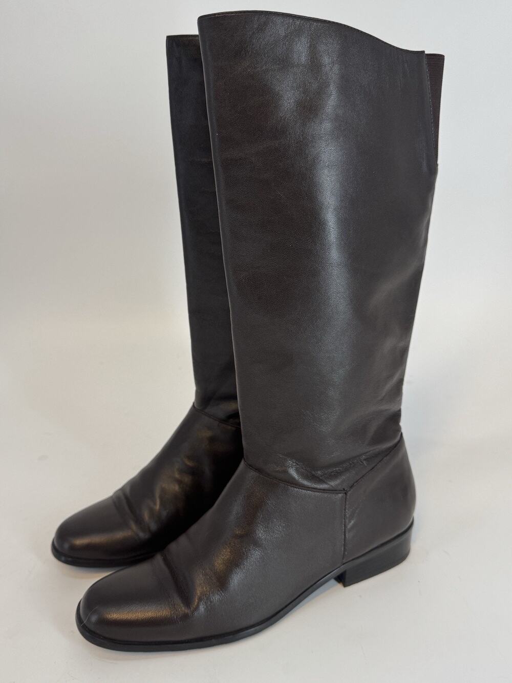 Worthington Tall Leather Brown Boots Women’s Size 9.5 M